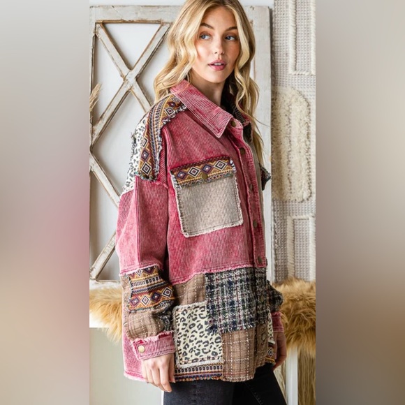 Oli & Hali Multicolor Patchwork Jean Jacket - Picture 7 of 8